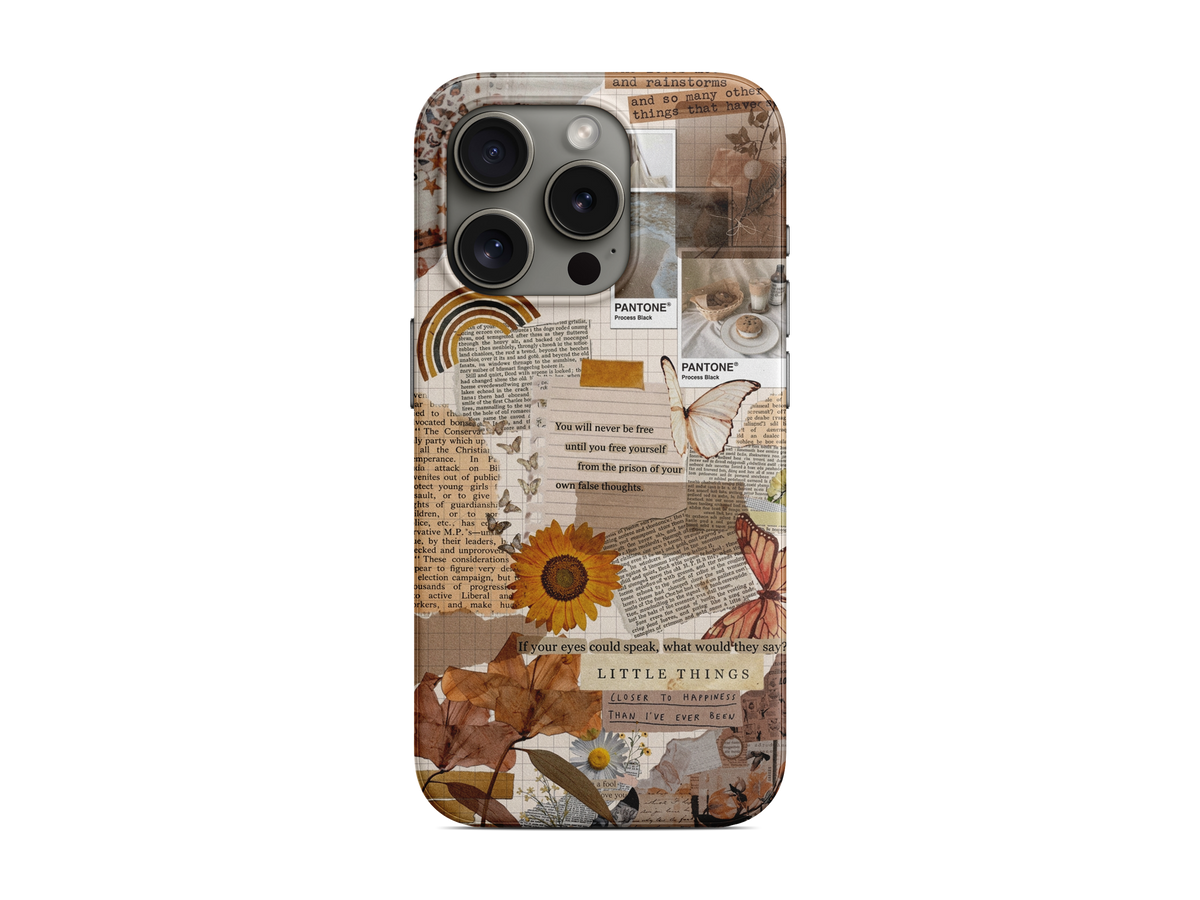 Krem Vintage Pullar Telefon Kılıfı (L121)