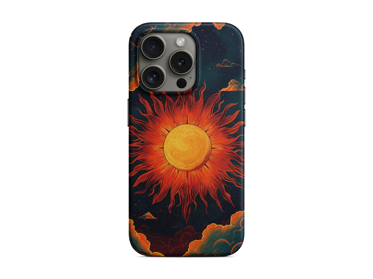 Kırmızı Güneş Telefon Kılıfı (L133)