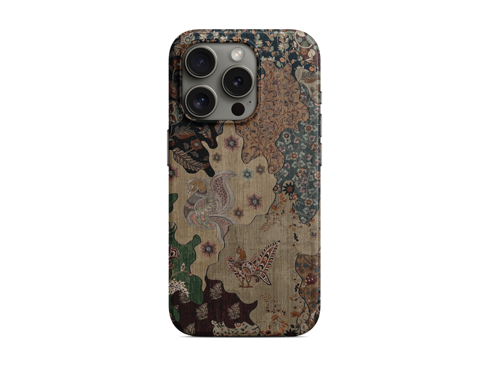 Krem Vintage Botanik Telefon Kılıfı (L139)