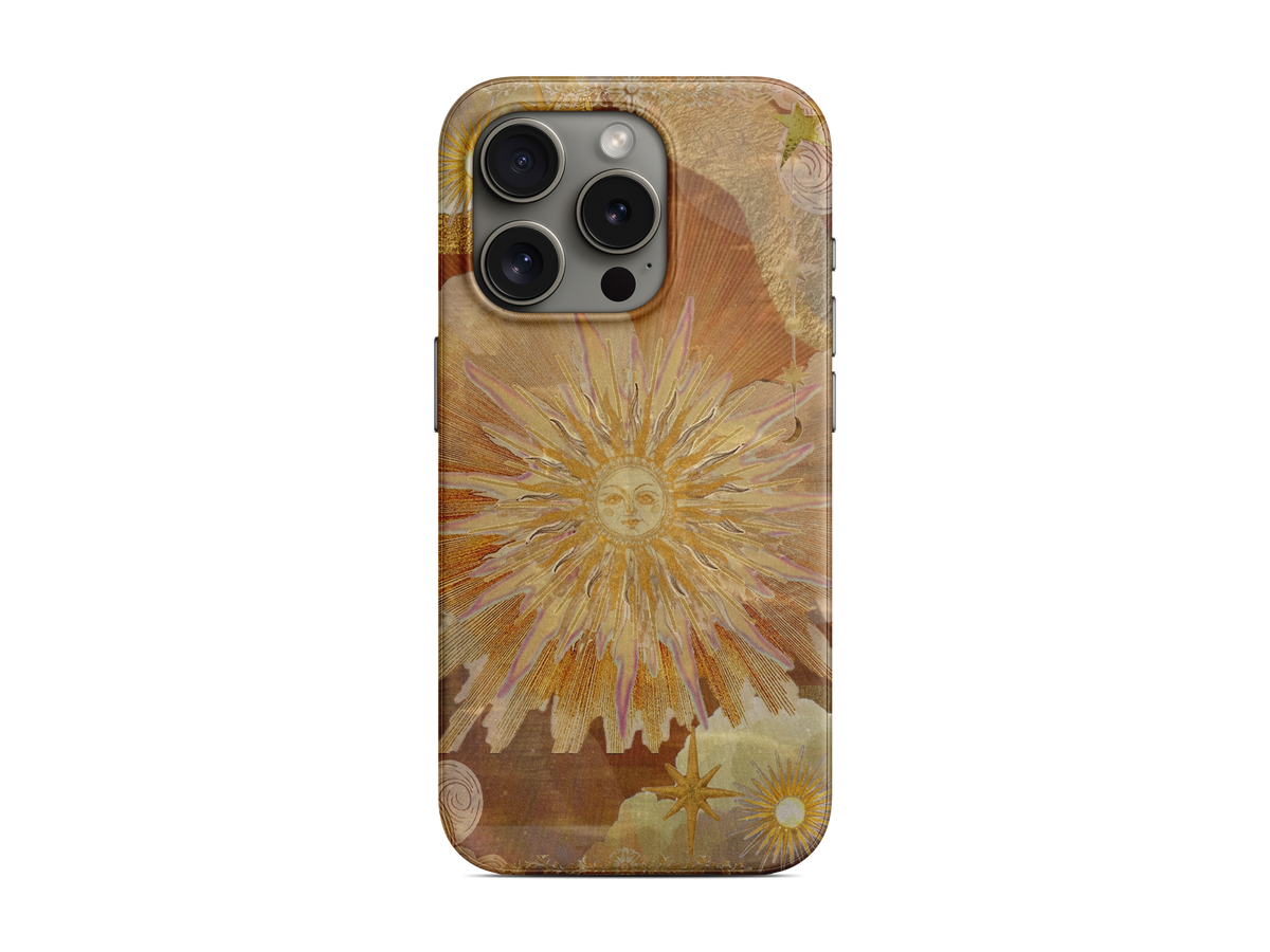 Altın Çiçek Dokusu Telefon Kılıfı (L140)