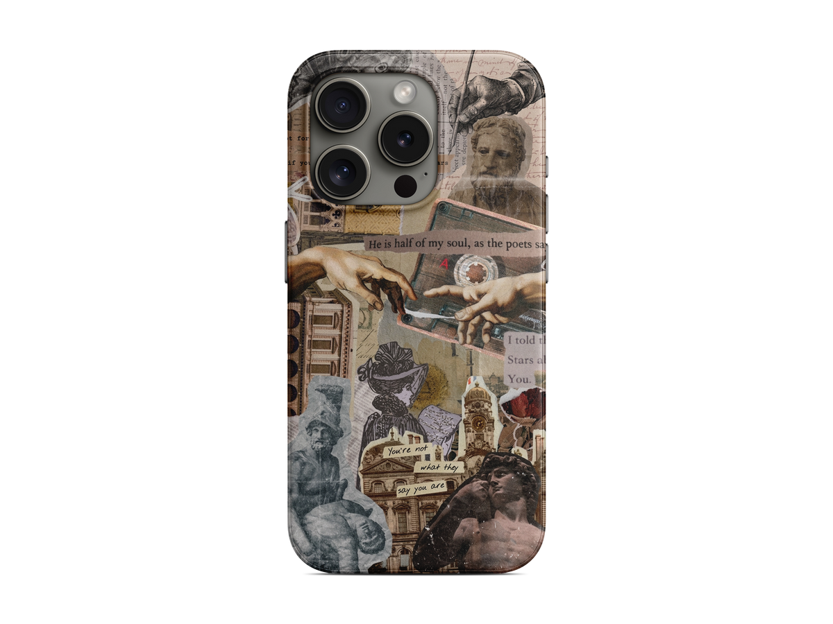 Kahverengi Mimari Kolaj Telefon Kılıfı (L155)