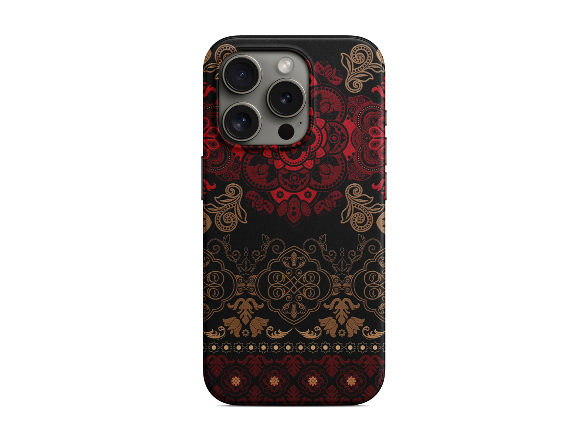 Bordo Kilim Motifi Telefon Kılıfı (L159)