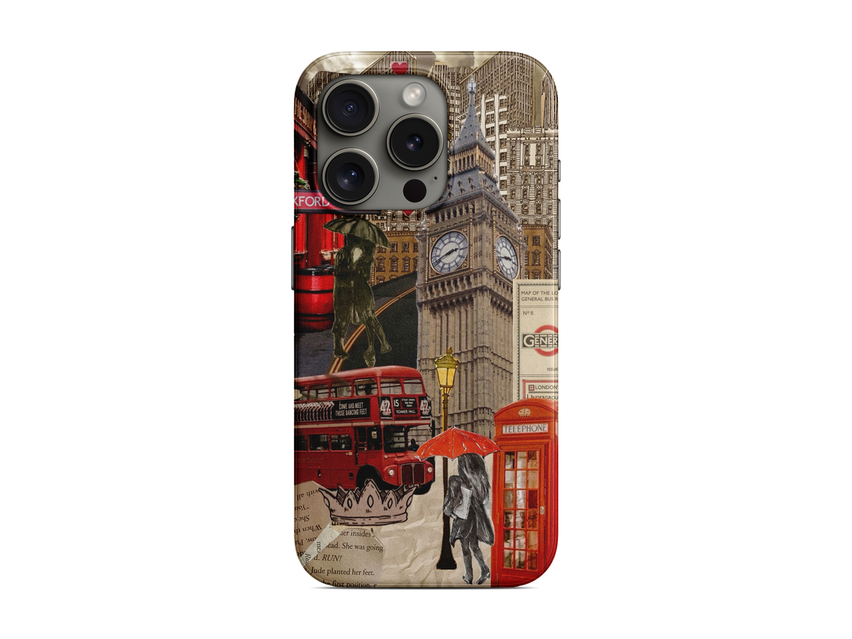 Londra Şehir Kolajı Telefon Kılıfı (L170)