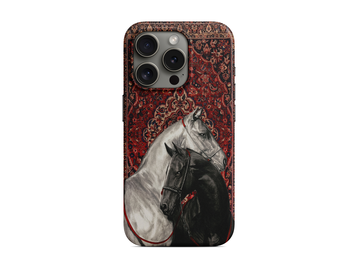Bordo Dağ ve Ay Telefon Kılıfı (L191)