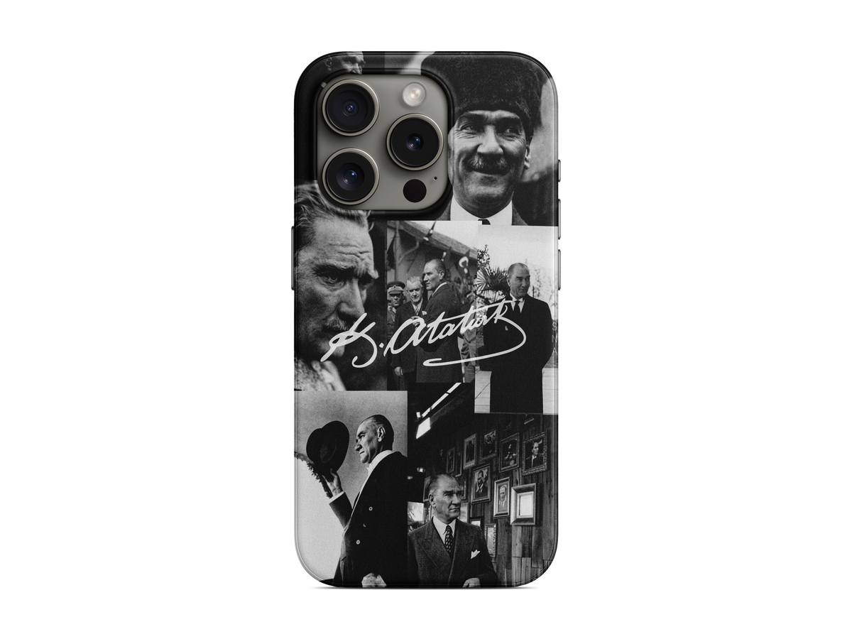 Siyah Beyaz Rock Kolajı Telefon Kılıfı (L196)