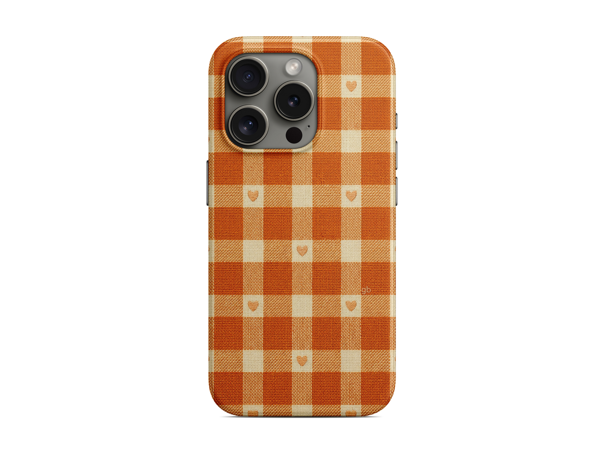 Turuncu Ekose Telefon Kılıfı (L199)