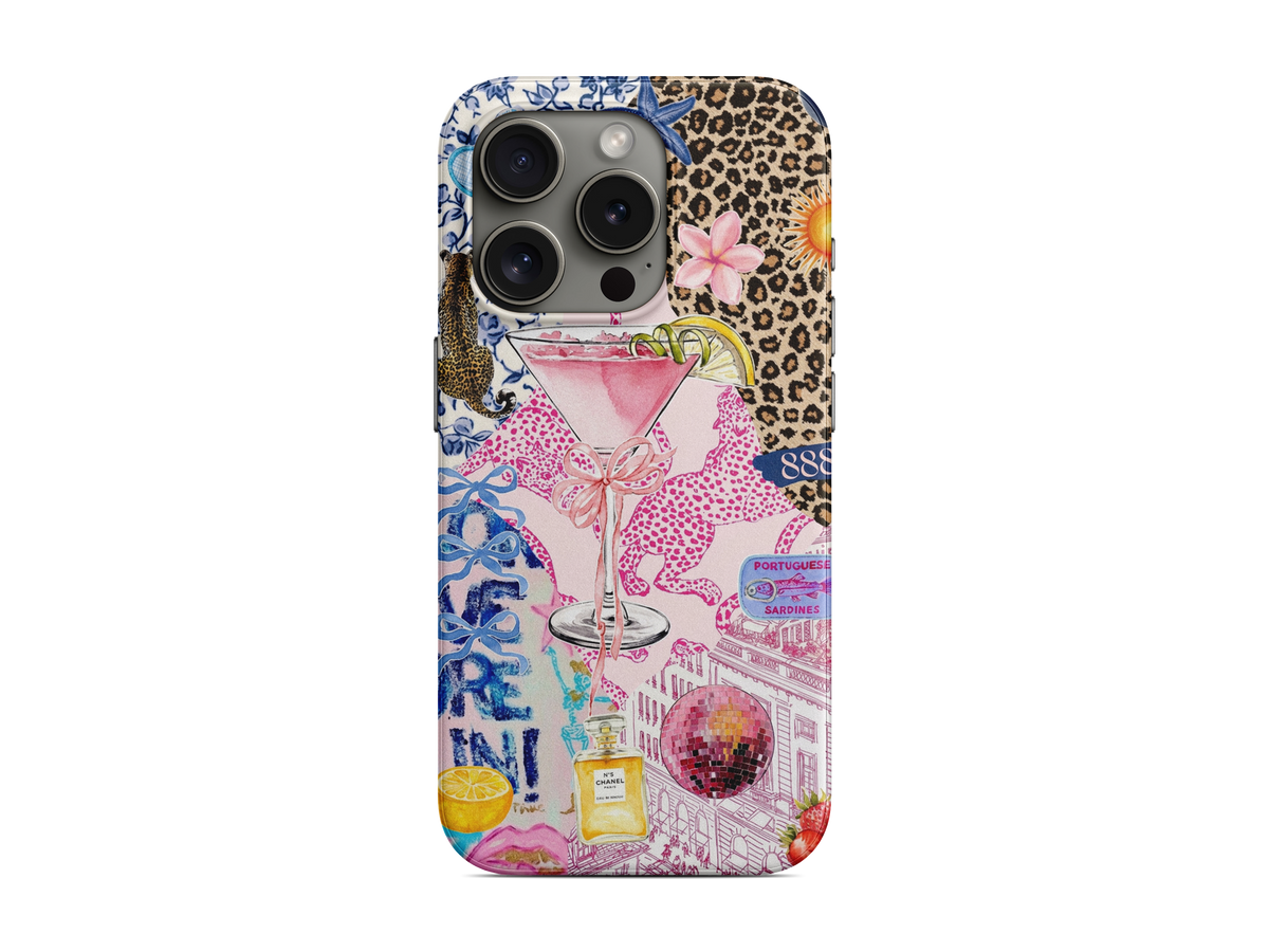 Pastel Çiçek Kolajı Telefon Kılıfı (L213)