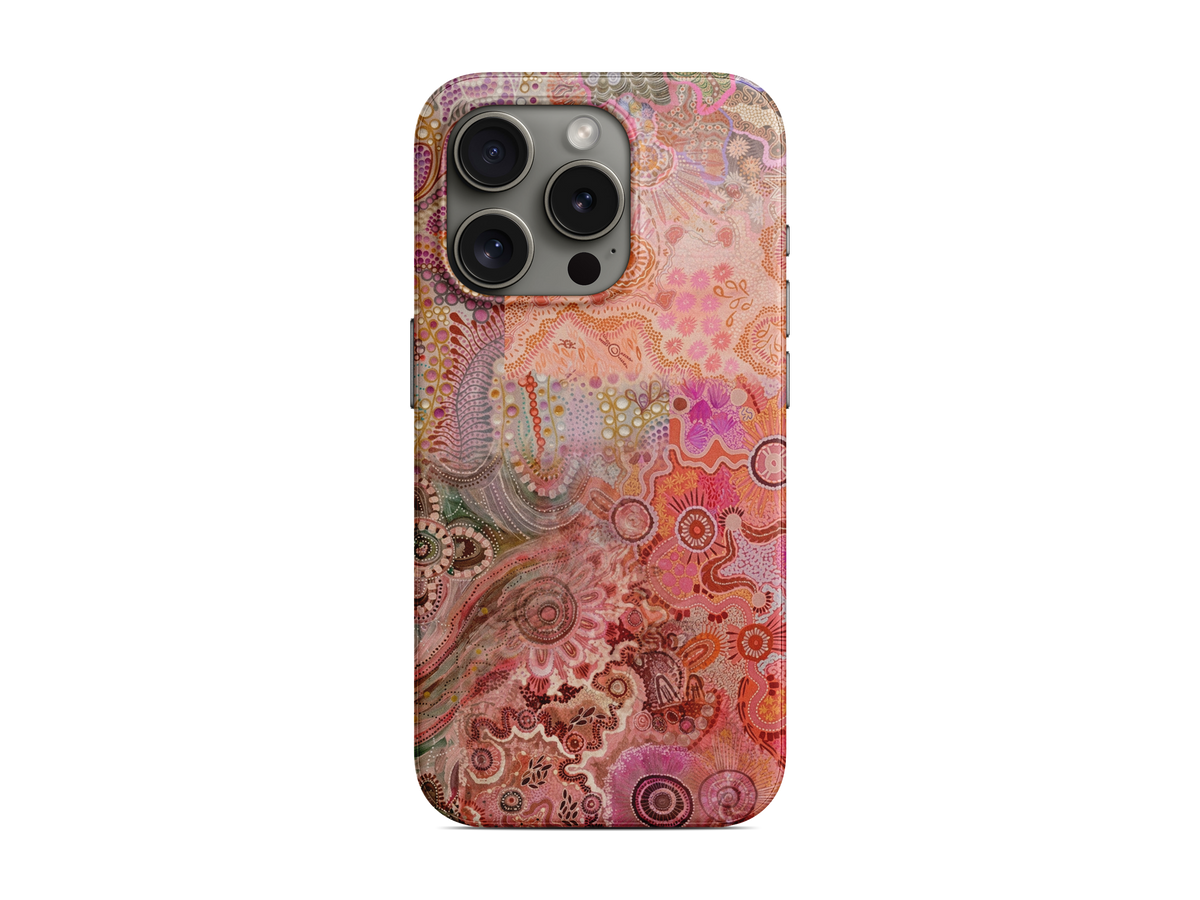 Pembe Çiçek Dokusu Telefon Kılıfı (L219)