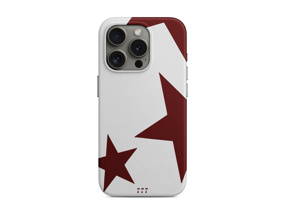 Bordo Büyük Yıldız Telefon Kılıfı (L253)