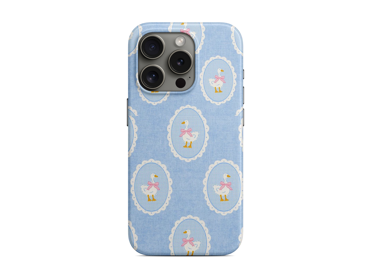 Mavi Çizgili Papatya Telefon Kılıfı (L259)