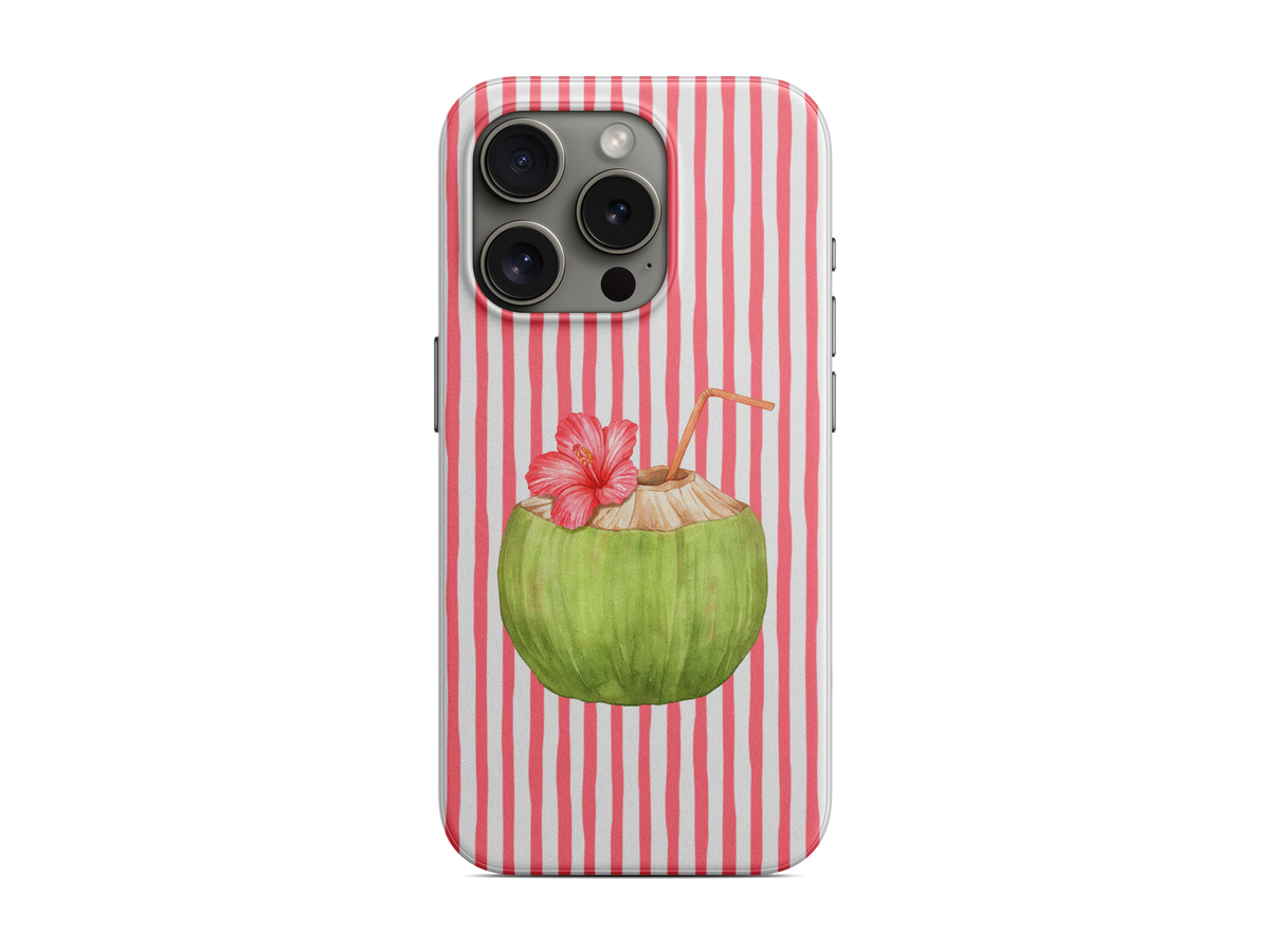 Pembe Çizgili Çilek Telefon Kılıfı (L260)
