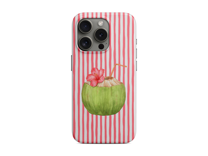 Pembe Çizgili Çilek Telefon Kılıfı (L260)