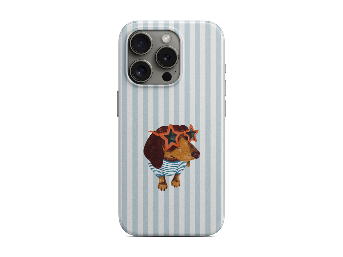 Mavi Çizgili Şemsiye Telefon Kılıfı (L265)