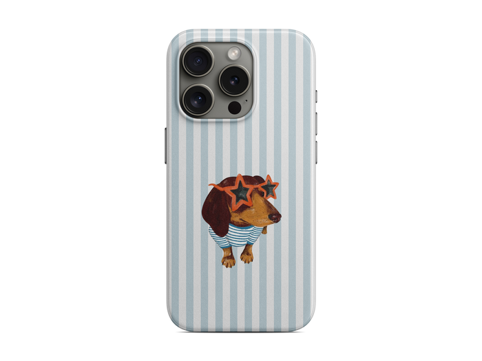 Mavi Çizgili Şemsiye Telefon Kılıfı (L265)