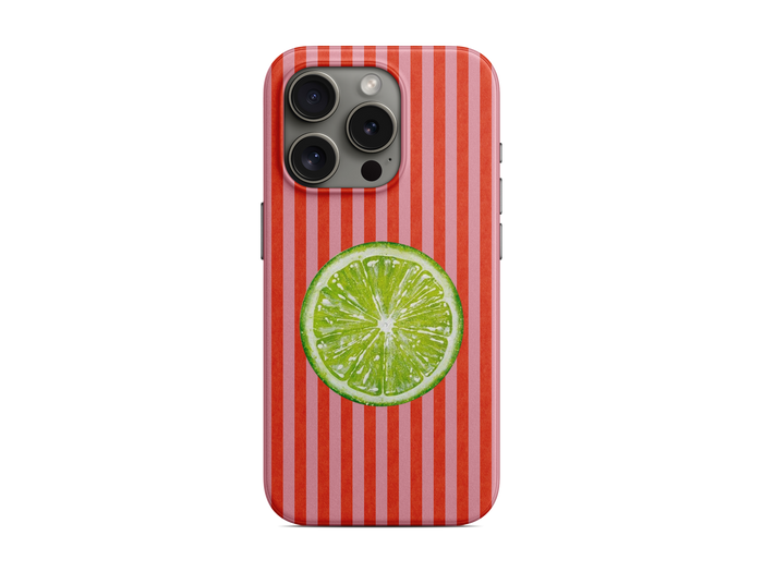 Kırmızı Çizgili Misket Limonu Telefon Kılıfı (L266)