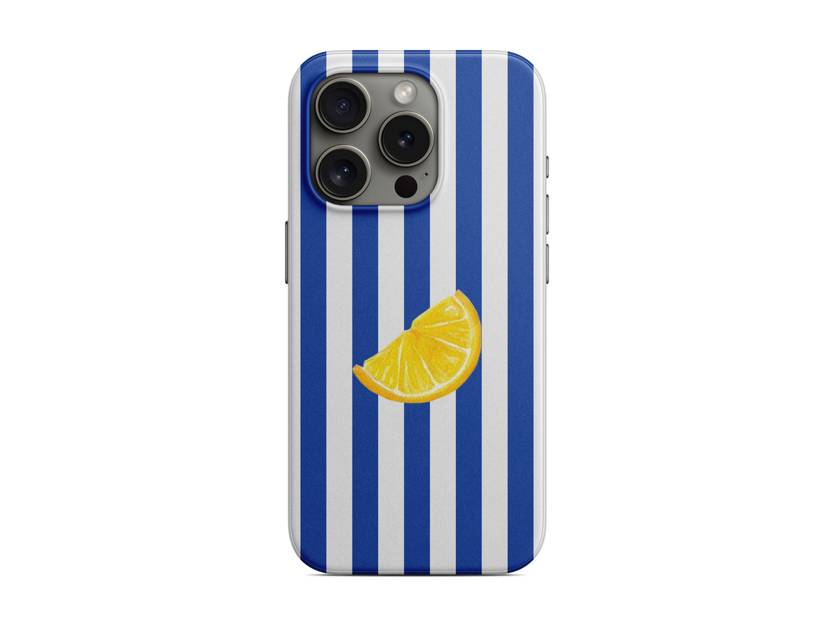 Mavi Çizgili Limon Telefon Kılıfı (L267)