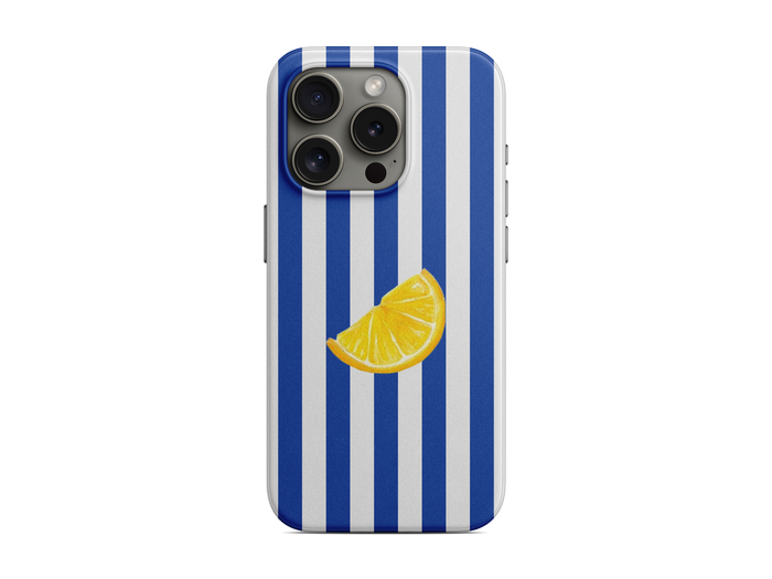 Mavi Çizgili Limon Telefon Kılıfı (L267)