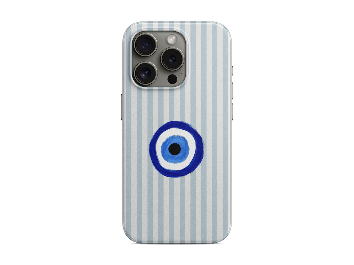 Çizgili Nazar Boncuğu Telefon Kılıfı (L268)