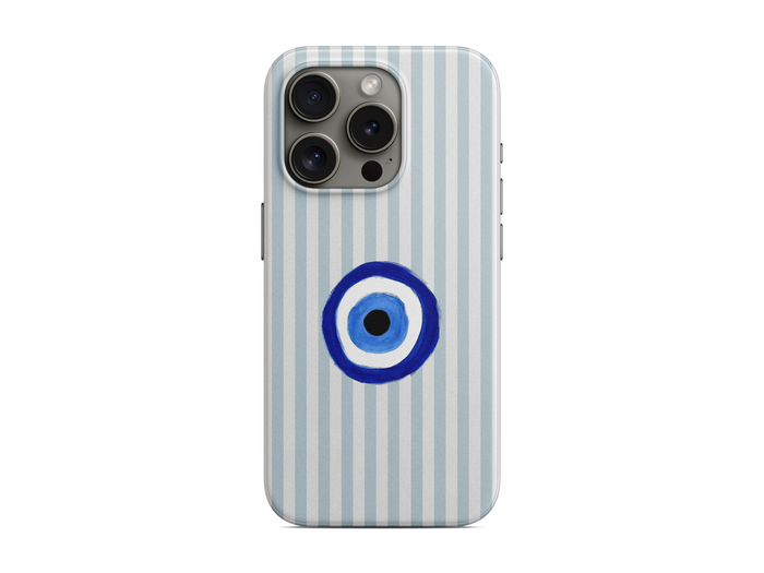 Çizgili Nazar Boncuğu Telefon Kılıfı (L268)