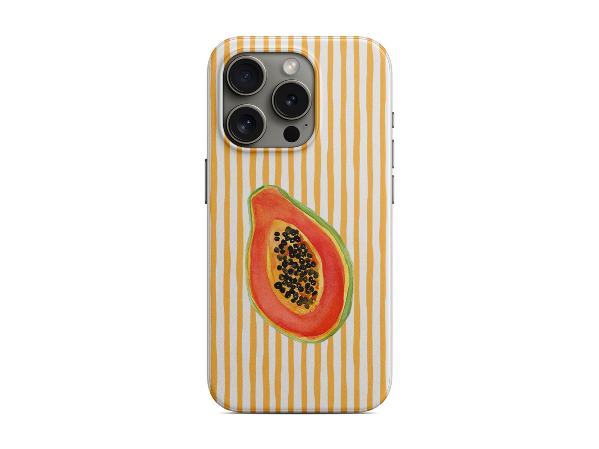 Sarı Çizgili Papaya Telefon Kılıfı (L269)