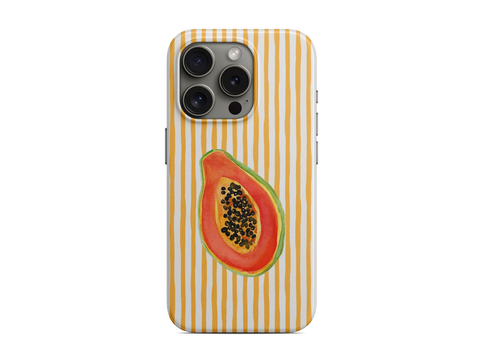 Sarı Çizgili Papaya Telefon Kılıfı (L269)