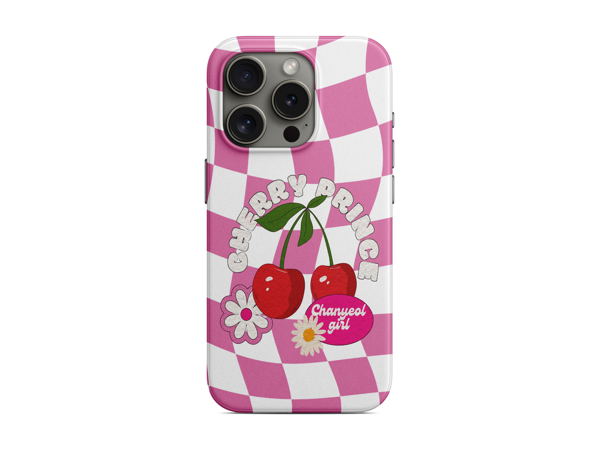 Pembe Damalı Kiraz Telefon Kılıfı (L281)