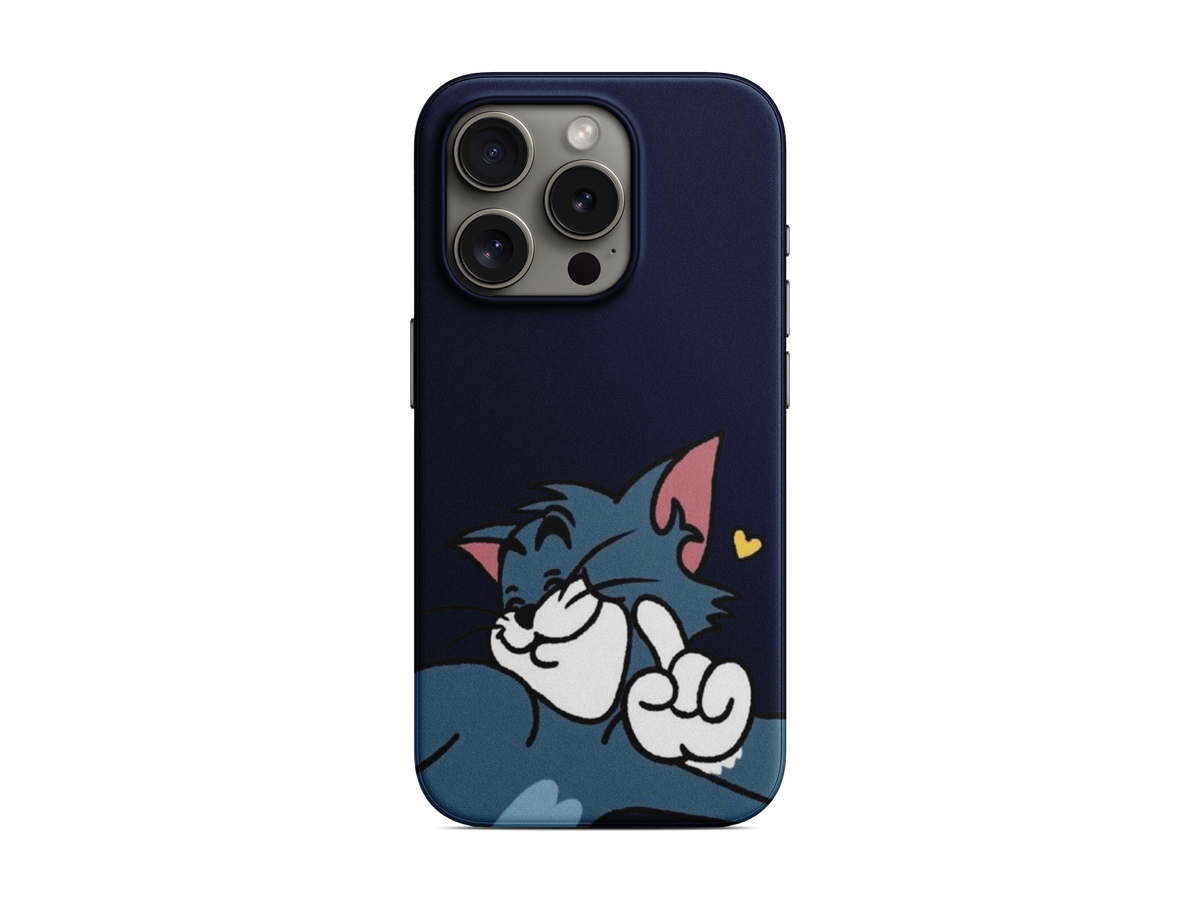 Lacivert Çizgi Kedi Telefon Kılıfı (L299)