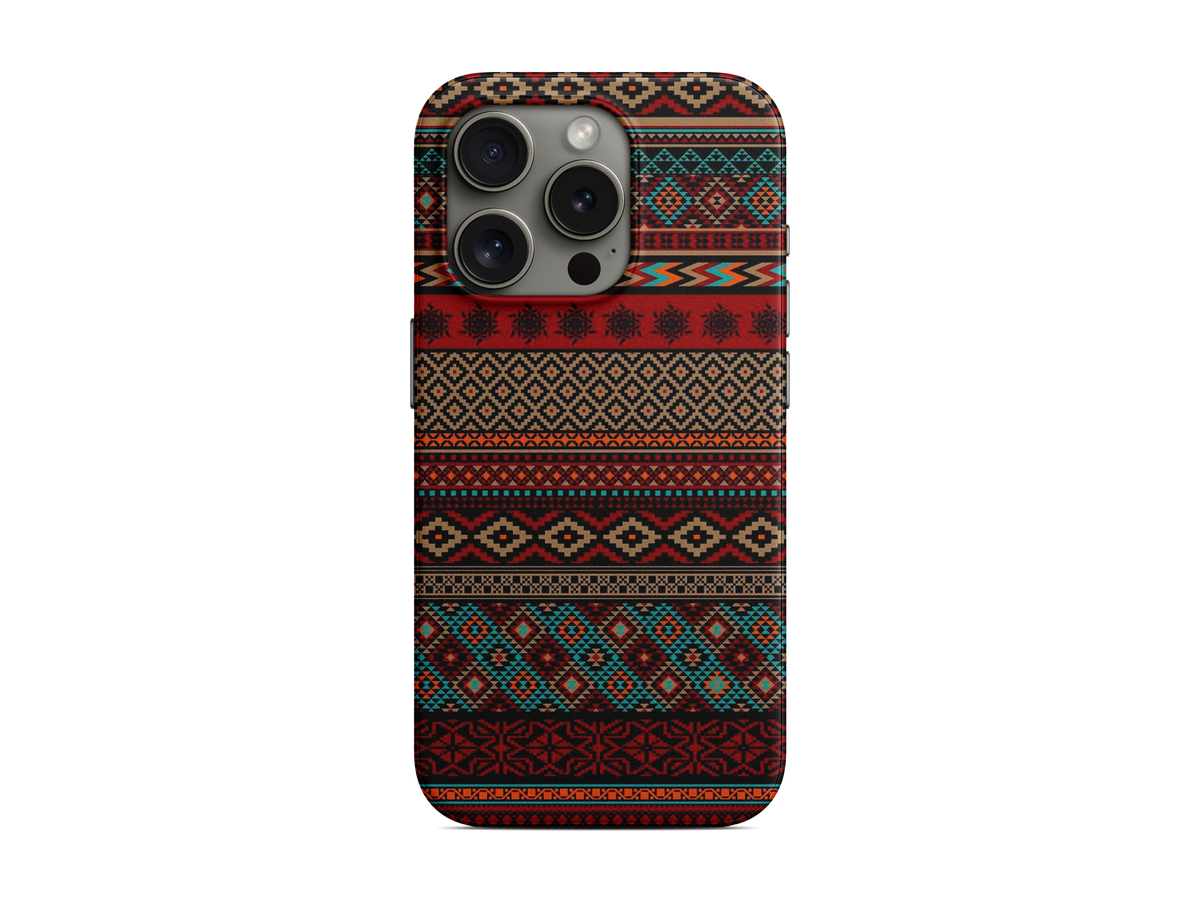 Bordo Kilim Deseni Telefon Kılıfı (L310)