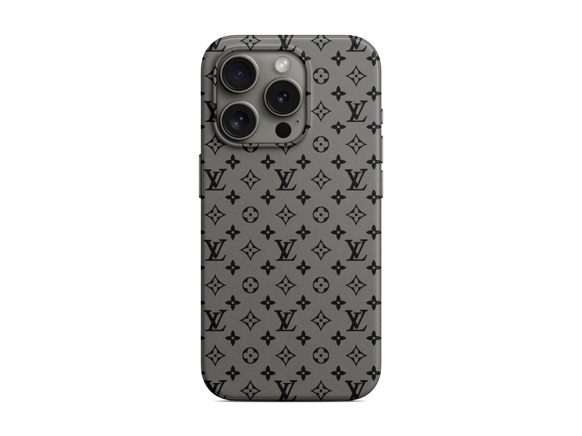 Gri Monogram Deseni Telefon Kılıfı (L315)
