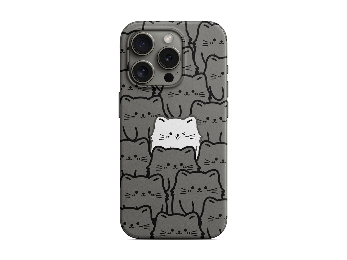 Gri Kedi Çizgileri Telefon Kılıfı (L321)
