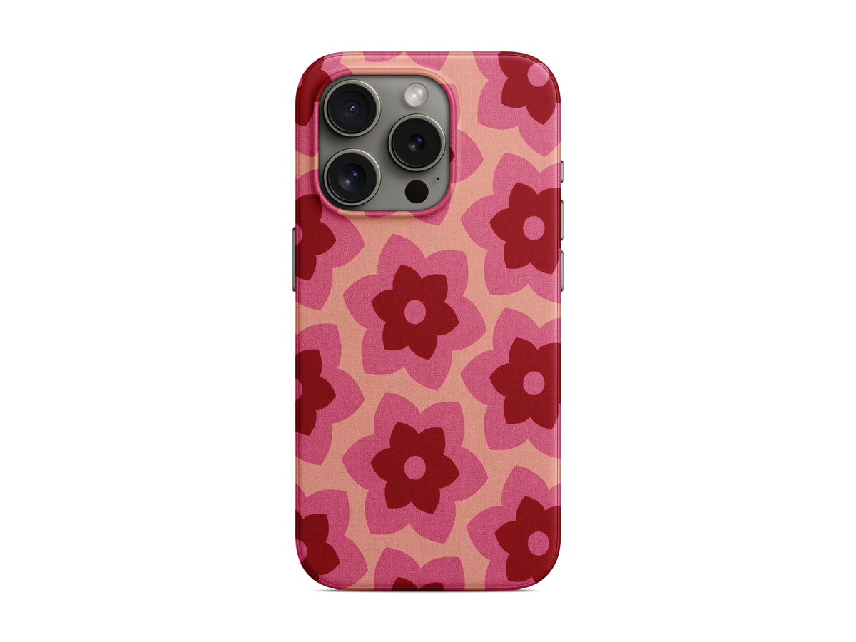 Pembe Kırmızı Çiçekler Telefon Kılıfı (L343)