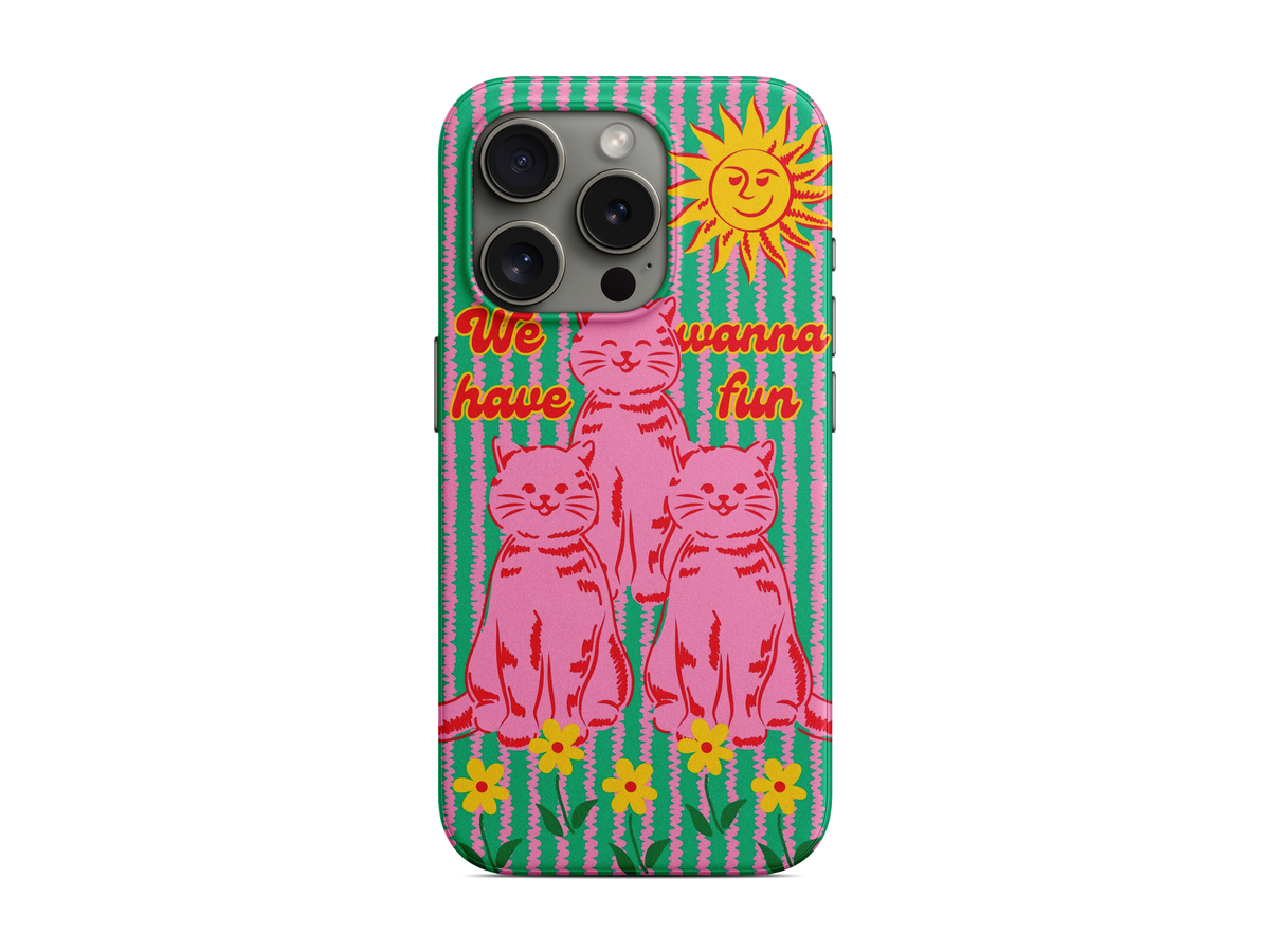 Pembe Yeşil Yaz Çiçekleri Telefon Kılıfı (L364)