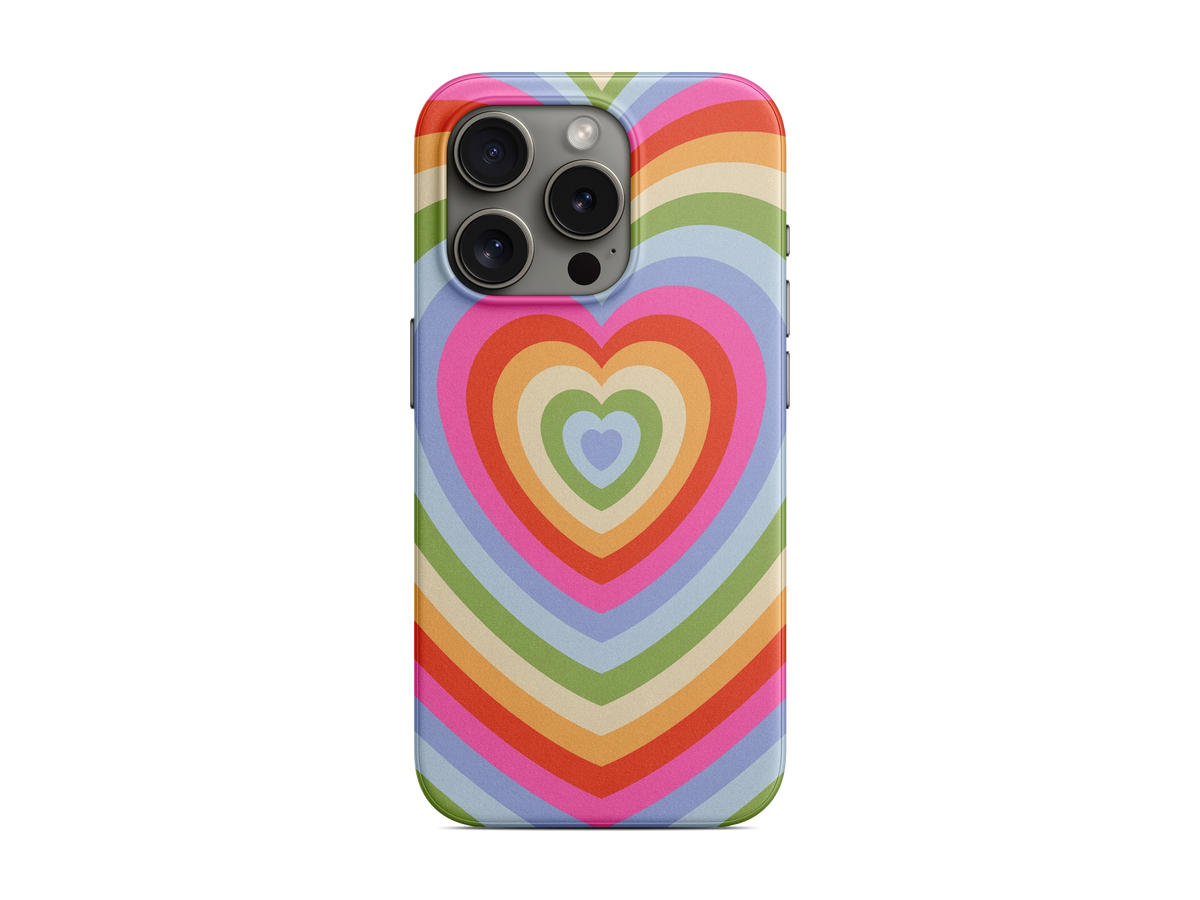 Gökkuşağı Kalp Telefon Kılıfı (L369)