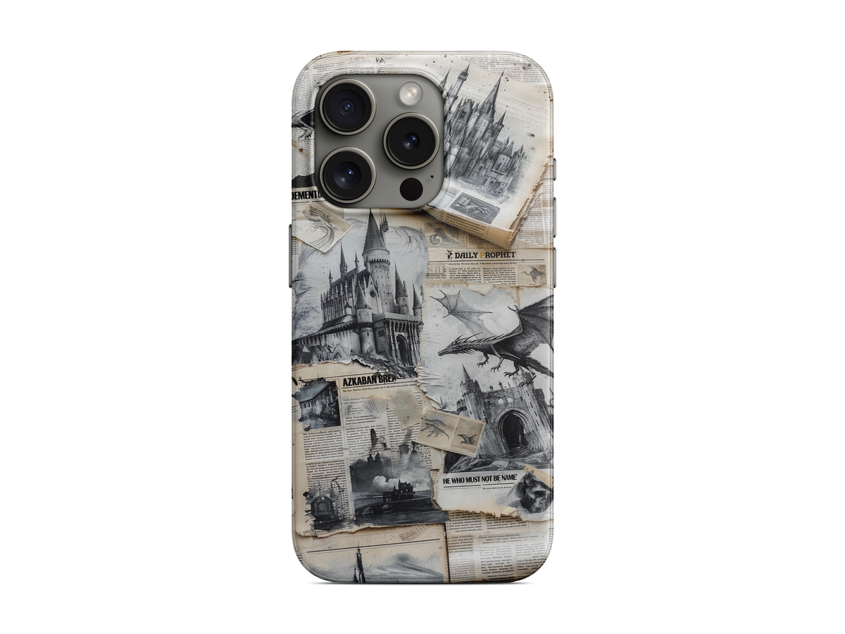 Siyah Beyaz Sanat Kolajı Telefon Kılıfı (L370)