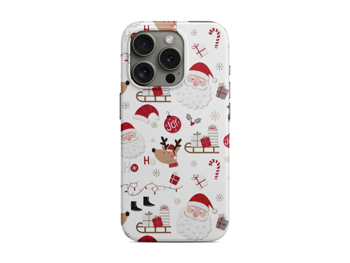 Beyaz Kırmızı Kış Deseni Telefon Kılıfı (L394)